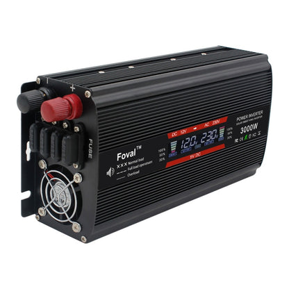 3000W LCD Smart Home Car Inverter 12V To 220V Power Converter - In Car by buy2fix | Online Shopping UK | buy2fix