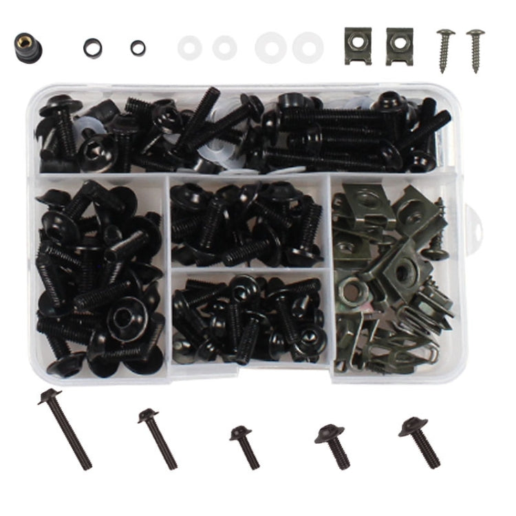 177 PCS/ Box Motorcycle Modification Accessories Windshield Cover Set Screw(Black) - In Car by buy2fix | Online Shopping UK | buy2fix