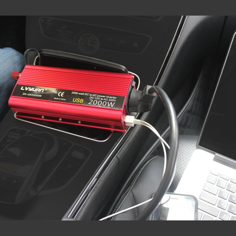 LVYUAN Car Inverter Dual USB Power Converter, Specification: 24V to 220V 1500W - In Car by LVYUAN | Online Shopping UK | buy2fix