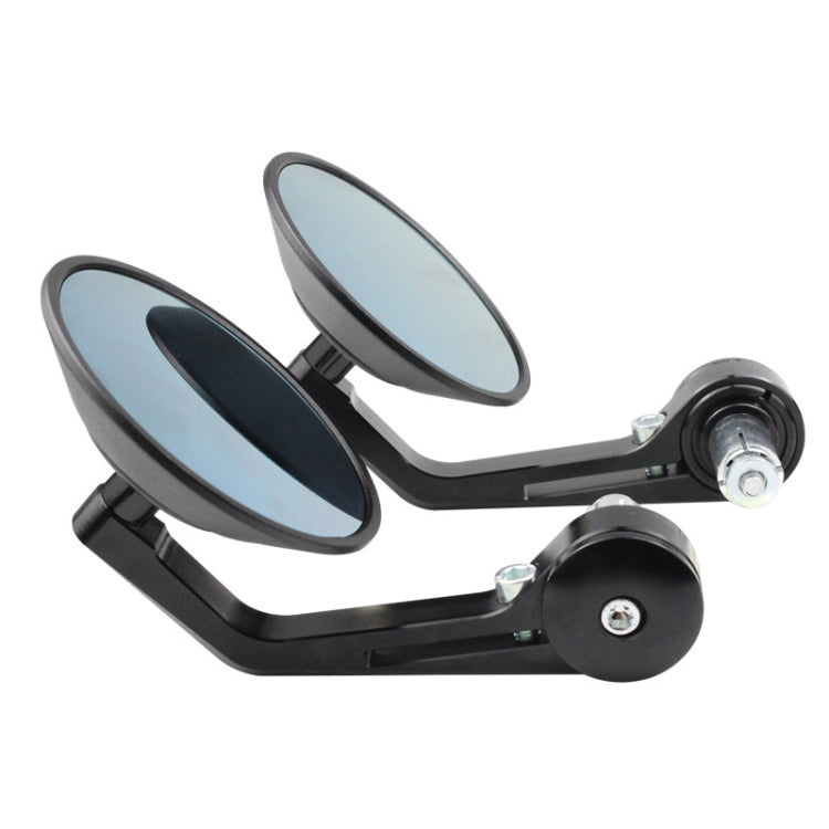 Motorcycle Electric Vehicle Modified Accessories Retro Circular CNC Hand Mirror Rear View Mirror(Black) - In Car by buy2fix | Online Shopping UK | buy2fix