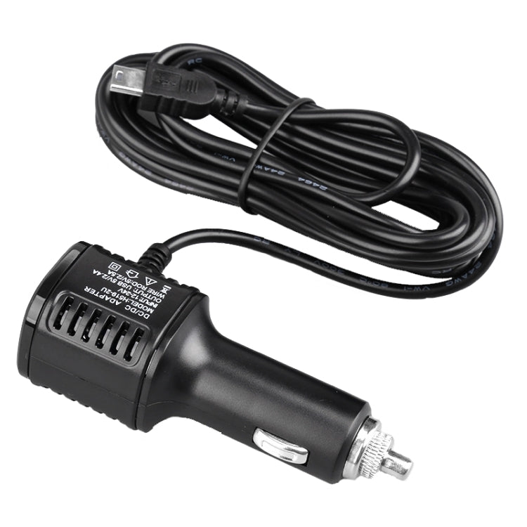 H519 Car Charger Driving Recorder Power Cord Dual USB With Display Charging Line, Specification: Mini Straight - In Car by buy2fix | Online Shopping UK | buy2fix