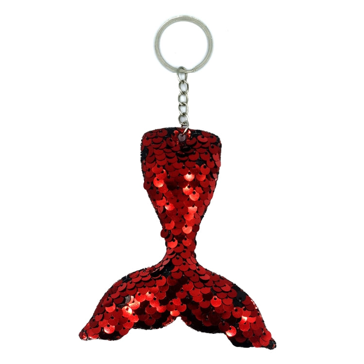 10 PCS Reflective Mermaid Keychain Sequins Mermaid Tail Accessories Car Luggage Pendant(Red 17) - In Car by buy2fix | Online Shopping UK | buy2fix