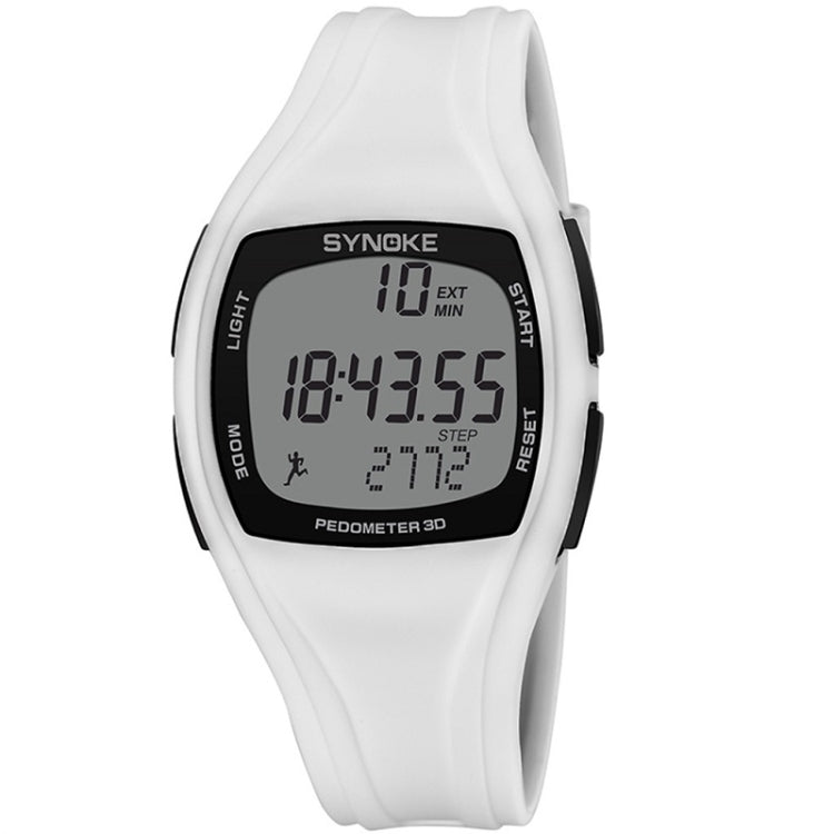 SYNOKE 9105 Multifunctional Sports Time Record Waterproof Pedometer Electronic Watch(White) - LED Digital Watches by SYNOKE | Online Shopping UK | buy2fix