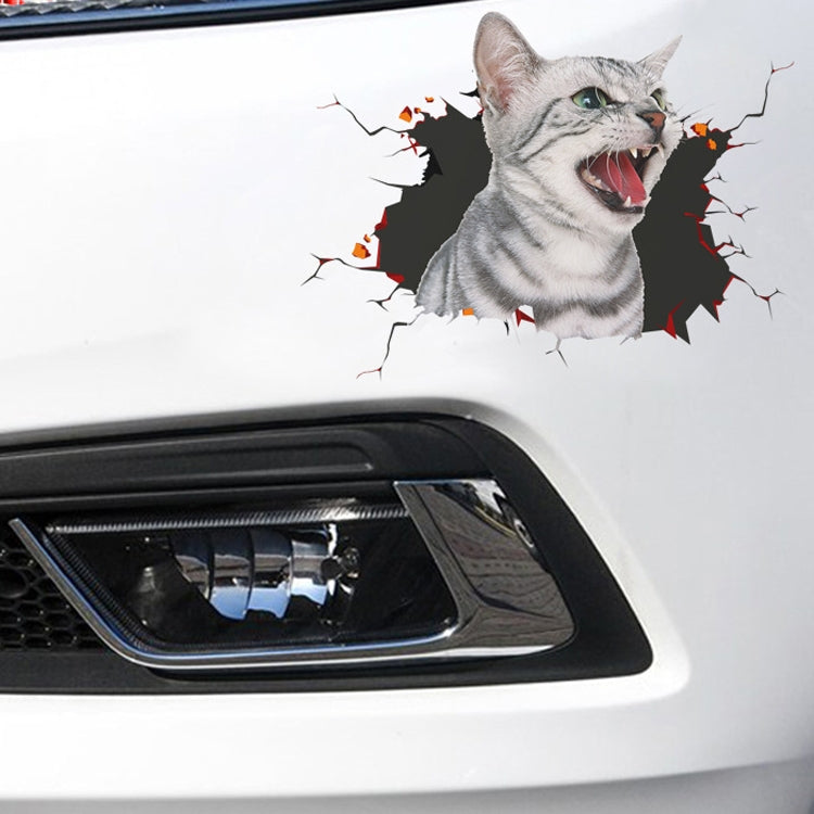 4 PCS 3D Simulation Animal Personality Car Stickers Glass Car Door Scratches Decorative Occlusion Stickers(Cat Style 1) - In Car by buy2fix | Online Shopping UK | buy2fix