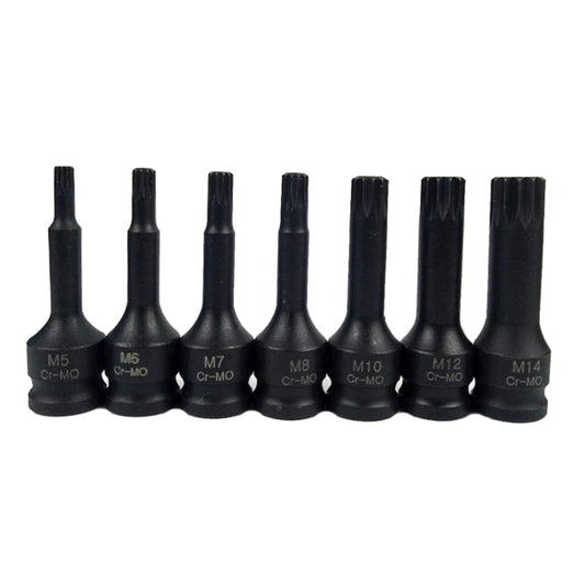 7 PCS / Set 3/8 Inch Pneumatic Pressure Batch Socket Set Tool, Specification: 7092 M Type - In Car by buy2fix | Online Shopping UK | buy2fix