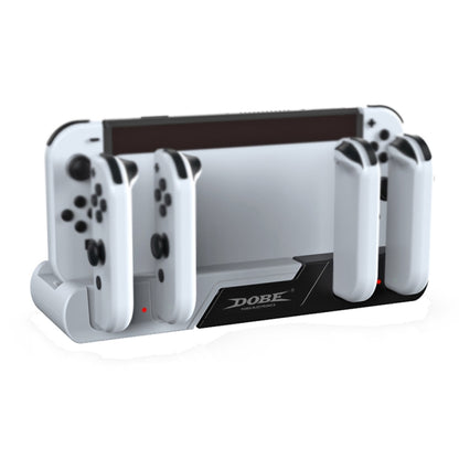 DOBE TNS-0122 4 In 1 Gamepad Charging Dock For Switch OLED(White Black) - Charger & Power by DOBE | Online Shopping UK | buy2fix