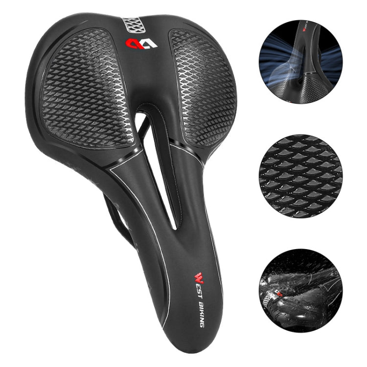 WEST BIKING Bicycle Riding Comfortable Silicone Saddle, Style: Fish Scale (Sponge) - Outdoor & Sports by WEST BIKING | Online Shopping UK | buy2fix