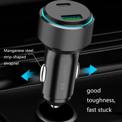 QIAKEY TM319 Dual Port Fast Charge Car Charger - Car Charger by QIAKEY | Online Shopping UK | buy2fix