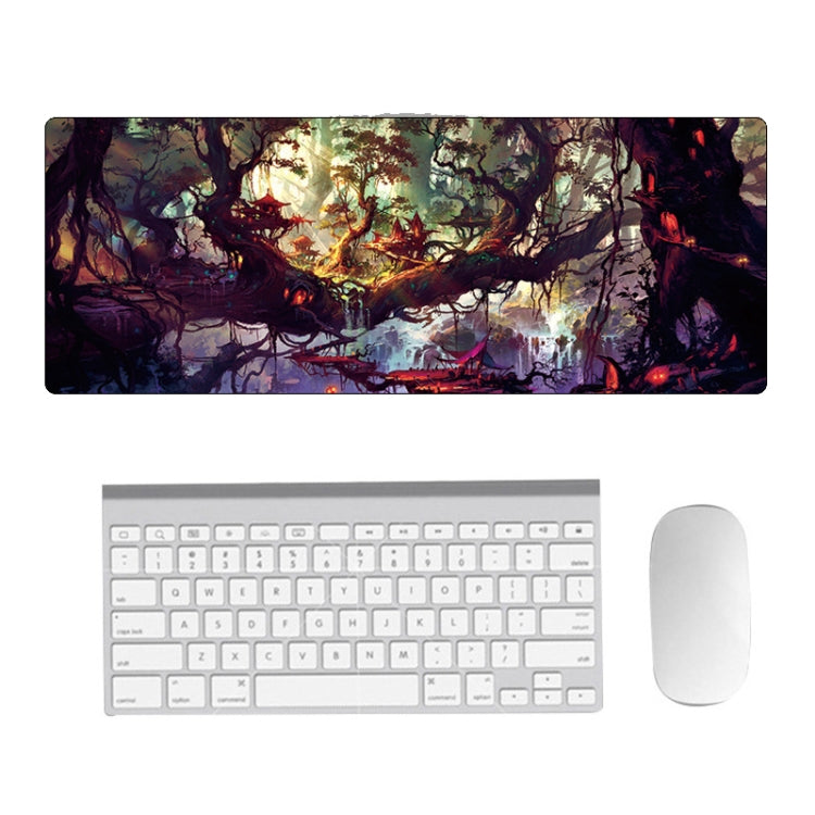 Hand-Painted Fantasy Pattern Mouse Pad, Size: 300 x 800 x 1.5mm Not Overlocked(4 Tree Scenery) - Mouse Pads by buy2fix | Online Shopping UK | buy2fix