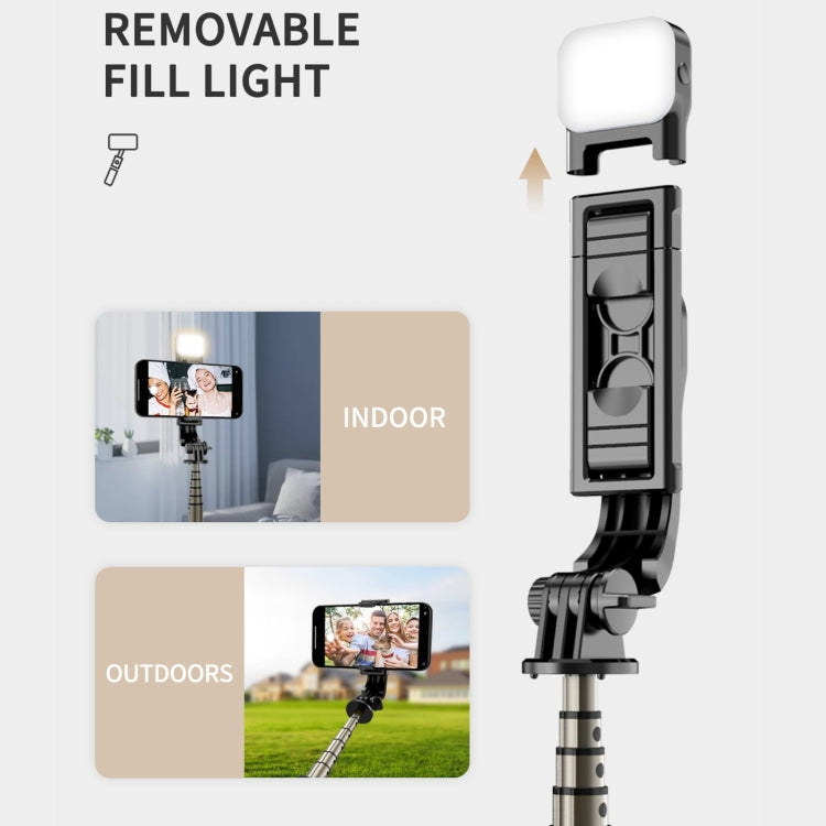 Mini Selfie Stick Integrated Multifunctional Bluetooth Selfie, Specification: Q10S 70cm With Fill Light - Consumer Electronics by buy2fix | Online Shopping UK | buy2fix