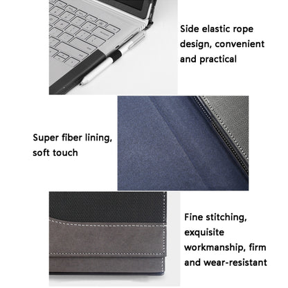 PU Leather Laptop Protective Sleeve For Microsoft Surface Book 2 13.5 inches(Deep Blue) - Other by buy2fix | Online Shopping UK | buy2fix