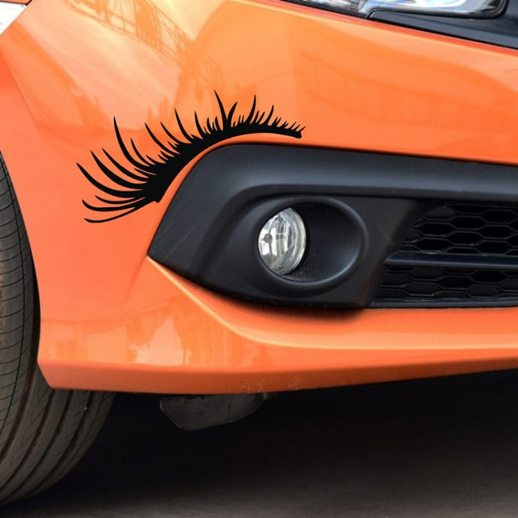 5 Pairs Car Big Lamp Eyebrow Sticker Sexy Eye Eyelash Car Sticker(White) - In Car by buy2fix | Online Shopping UK | buy2fix