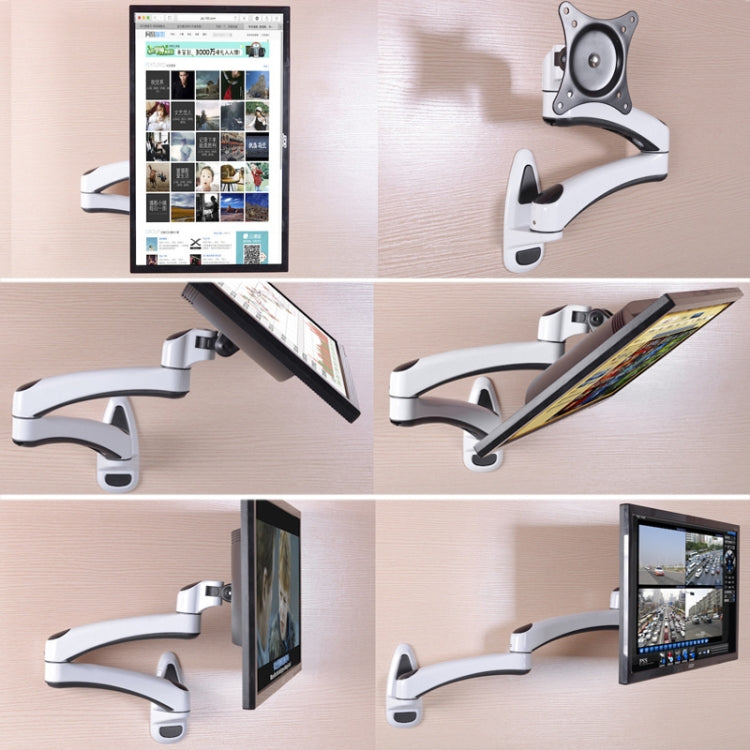 Gibbon Mounts FE112W Wall-Mounted Dual-Section Telescopic Monitor Stand(White) - Computer & Networking by Gibbon Mounts | Online Shopping UK | buy2fix