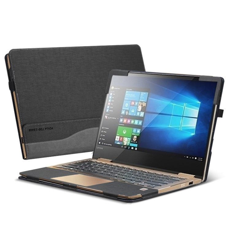 Laptop PU Leather Protective Case For Lenovo Yoga 730-13(Gentleman Gray) - 13.3 inch by buy2fix | Online Shopping UK | buy2fix