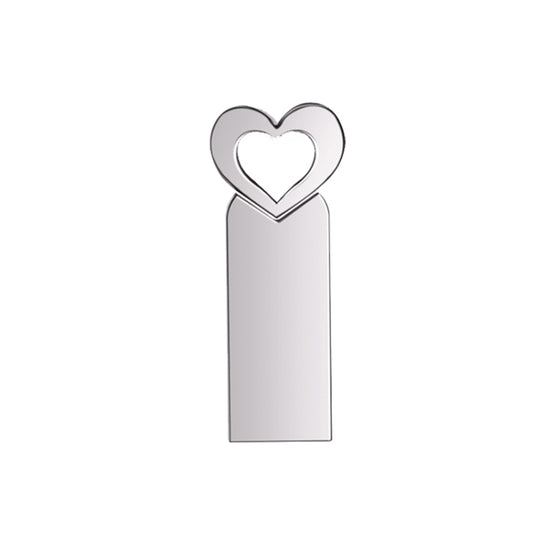 Zshqu2 Heart-Shaped USB 2.0 High Speed Metal USB Flash Drives, Capacity: 16 GB(White) - USB Flash Drives by buy2fix | Online Shopping UK | buy2fix