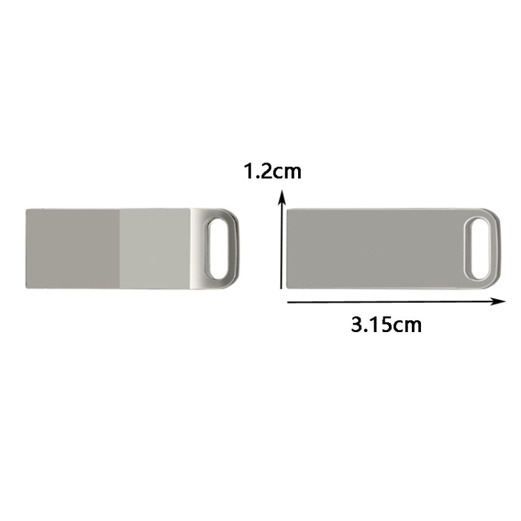 JHQG1 Step Shape Metal High Speed USB Flash Drives, Capacity: 8GB(Silver Gray) - USB Flash Drives by buy2fix | Online Shopping UK | buy2fix