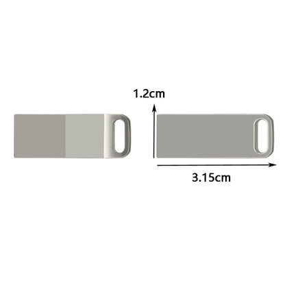 JHQG1 Step Shape Metal High Speed USB Flash Drives, Capacity: 16 GB(Silver Gray) - USB Flash Drives by buy2fix | Online Shopping UK | buy2fix