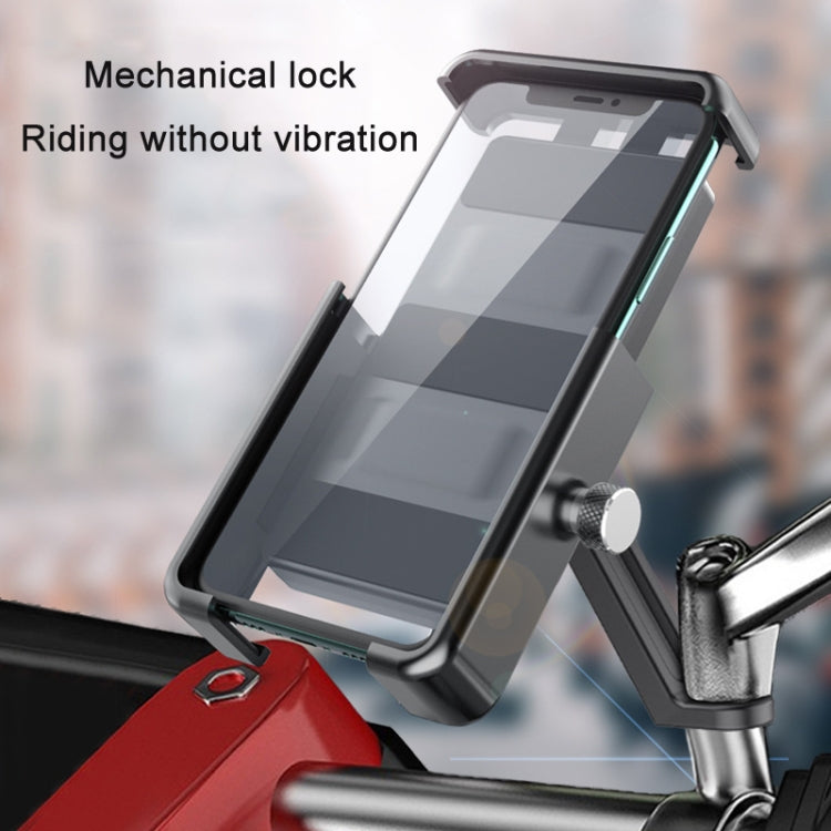 QX-21 Aluminum Alloy Bicycle Shockproof Riding Navigation Mobile Phone Holder(Black) - Outdoor & Sports by buy2fix | Online Shopping UK | buy2fix