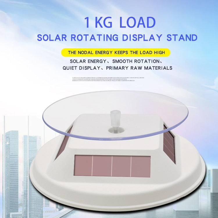 12cm Solar Rotating Display Stand Props Turntable(Black) - Camera Accessories by buy2fix | Online Shopping UK | buy2fix