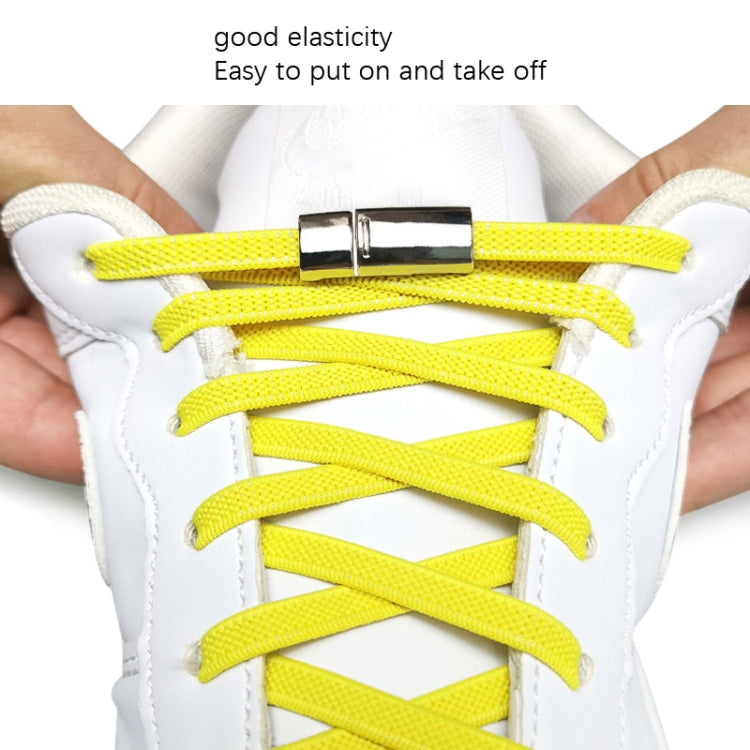 4 Sets SLK28 Metal Magnetic Buckle Elastic Free Tied Laces, Style: White Magnetic Buckle - Outdoor & Sports by buy2fix | Online Shopping UK | buy2fix