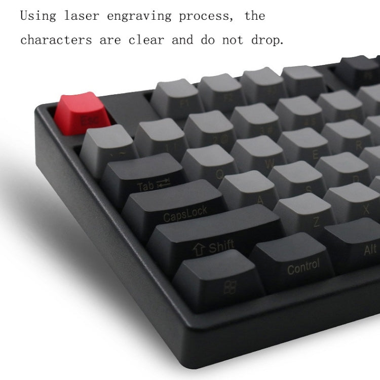 Mechanical Keyboard Laser PBT Keycap Titanium Black Front Words - Other by buy2fix | Online Shopping UK | buy2fix