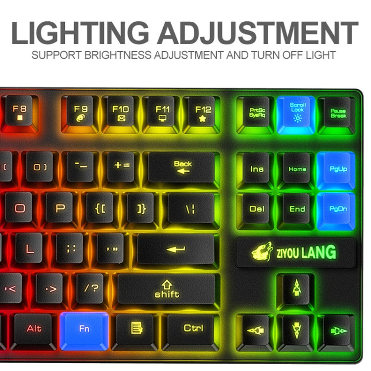 ZIYOU LANG T87 Gaming Luminous Wireless Keyboard and Mouse Set(Black) - Wireless Keyboard by ZIYOU LANG | Online Shopping UK | buy2fix