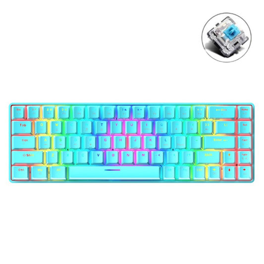 ZIYOU LANG T8 68 Keys RGB Luminous Gaming Mechanical Keyboard, Cable Length:1.6m(Blue Green Shaft) - Wired Keyboard by ZIYOU LANG | Online Shopping UK | buy2fix