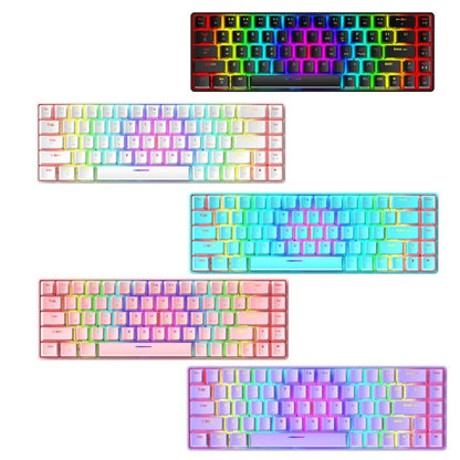 ZIYOU LANG T8 68 Keys RGB Luminous Gaming Mechanical Keyboard, Cable Length:1.6m(Black Tea Shaft) - Wired Keyboard by ZIYOU LANG | Online Shopping UK | buy2fix