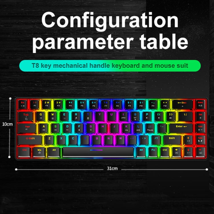 ZIYOU LANG T8 68 Keys RGB Luminous Gaming Mechanical Keyboard, Cable Length:1.6m(Blue Green Shaft) - Wired Keyboard by ZIYOU LANG | Online Shopping UK | buy2fix