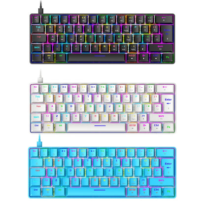 ZIYOU LANG T60 62-Key RGB Luminous Mechanical Wired Keyboard, Cable Length:1.5m(Blue Green Shaft) - Wired Keyboard by ZIYOU LANG | Online Shopping UK | buy2fix