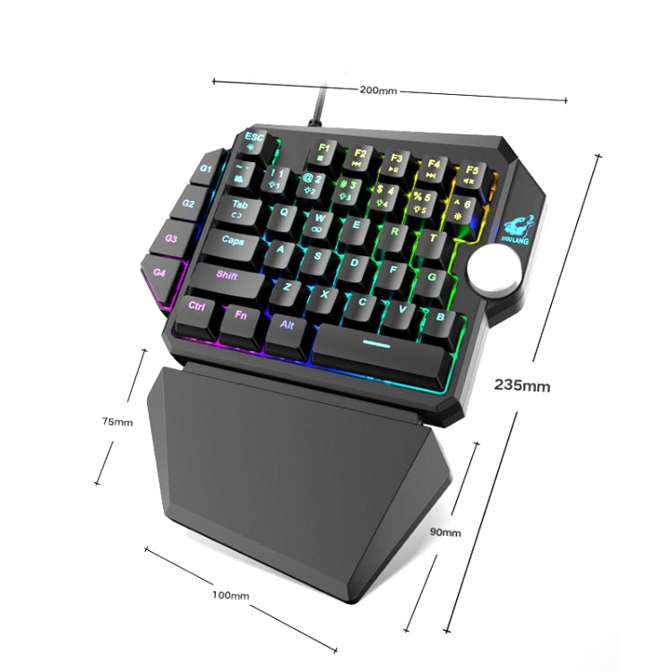 ZIYOU LANG K5 39 Keys RGB Mechanical Gaming Keyboard For PS4, Cable Length: 1.5m(Black Green Shaft) - Wireless Keyboard by ZIYOU LANG | Online Shopping UK | buy2fix