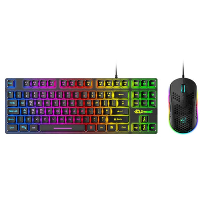 ZIYOU LANG T2 88 Keys Gaming Mechanical Luminous Keyboard and Mouse Set, Cable Length: 1.6m(Black) - Wired Keyboard by ZIYOU LANG | Online Shopping UK | buy2fix