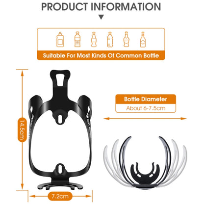 WEST BIKING Bicycle Aluminum Beverage Bottle Holder, Colour: Black - Holders by WEST BIKING | Online Shopping UK | buy2fix