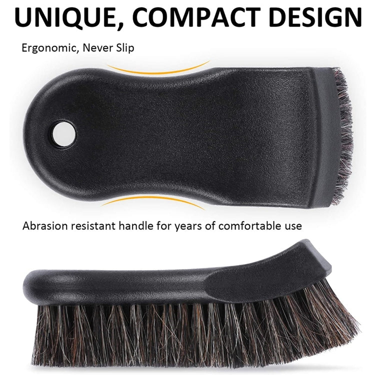 2 PCS Car Horsehair Interior Leather Brush - In Car by buy2fix | Online Shopping UK | buy2fix