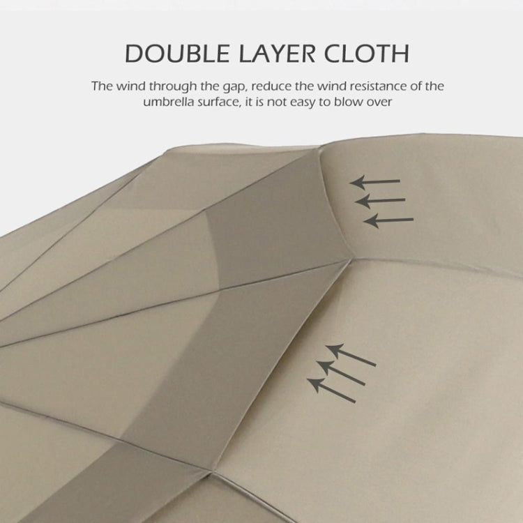 PARACHASE Ten-bone Double-layer Large Windproof Business Automatic Folding Umbrella(Navy) - Umbrellas by PARACHASE | Online Shopping UK | buy2fix