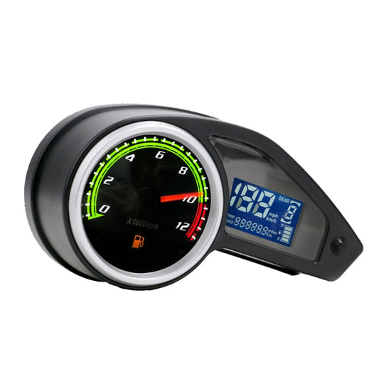 Motorcycle Universal Retrofit Speed Instrument LCD Mileage - In Car by buy2fix | Online Shopping UK | buy2fix