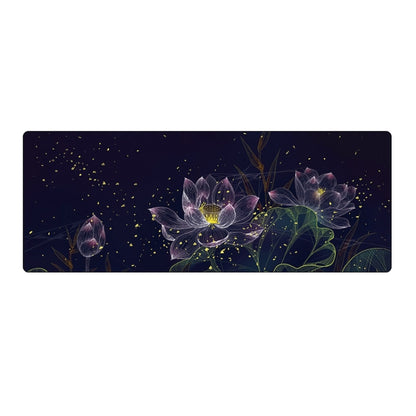 400x900x3mm Locked Large Desk Mouse Pad(2 Lotus) - Mouse Pads by buy2fix | Online Shopping UK | buy2fix