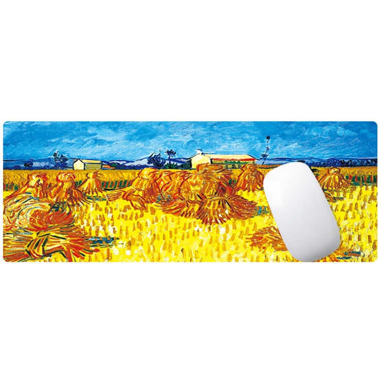 300x800x1.5mm Unlocked Am002 Large Oil Painting Desk Rubber Mouse Pad(Iris) - Mouse Pads by buy2fix | Online Shopping UK | buy2fix