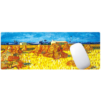 300x800x1.5mm Unlocked Am002 Large Oil Painting Desk Rubber Mouse Pad(Seaside Boat) - Mouse Pads by buy2fix | Online Shopping UK | buy2fix