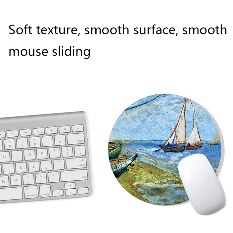 300x800x1.5mm Unlocked Am002 Large Oil Painting Desk Rubber Mouse Pad(Apricot Flower) - Mouse Pads by buy2fix | Online Shopping UK | buy2fix