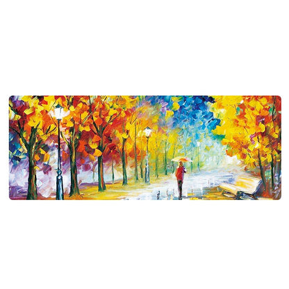 300x800x4mm Locked Am002 Large Oil Painting Desk Rubber Mouse Pad(Autumn Leaves) - Mouse Pads by buy2fix | Online Shopping UK | buy2fix