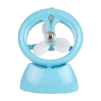 Mini USB Rechargeable Spray Fan Student Dormitory Office Desktop Mute Fan(Glossy Blue) - Consumer Electronics by buy2fix | Online Shopping UK | buy2fix