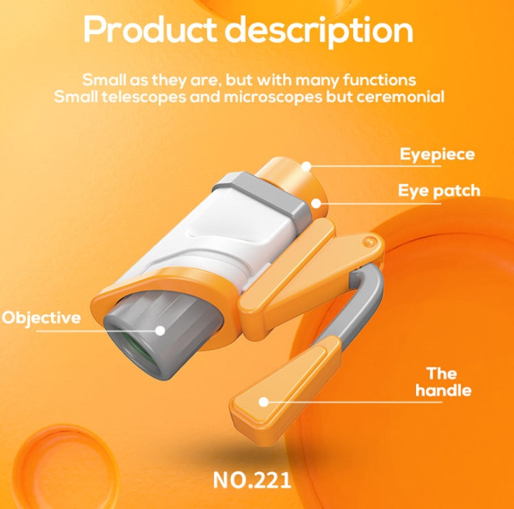 8X Children Telescope Handheld Mini Detachable Fixed Focus Magnifying Glass Toy,Style: Monocular - Monocular Binoculars by buy2fix | Online Shopping UK | buy2fix