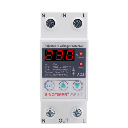 SINOTIMER SVP-912 Adjustable Self-resetting Intelligent Under-voltage Protector, Current: 63A - Consumer Electronics by SINOTIMER | Online Shopping UK | buy2fix