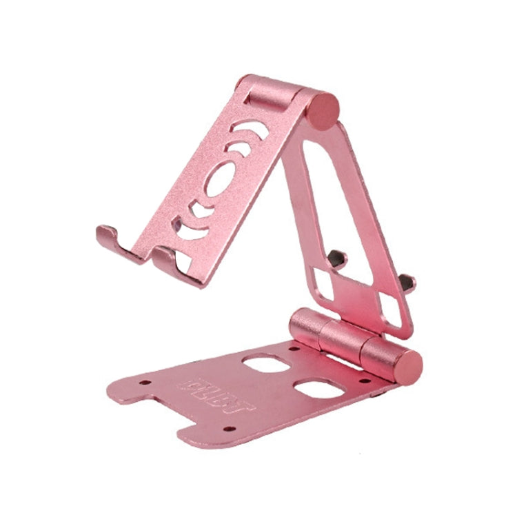 XY-02 Folding Live Aluminum Alloy Desktop Tablet Computer Mobile Phone Bracket(Pink) - Desktop Holder by buy2fix | Online Shopping UK | buy2fix