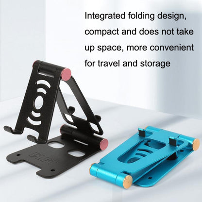 XY-02 Folding Live Aluminum Alloy Desktop Tablet Computer Mobile Phone Bracket(Blue) - Desktop Holder by buy2fix | Online Shopping UK | buy2fix