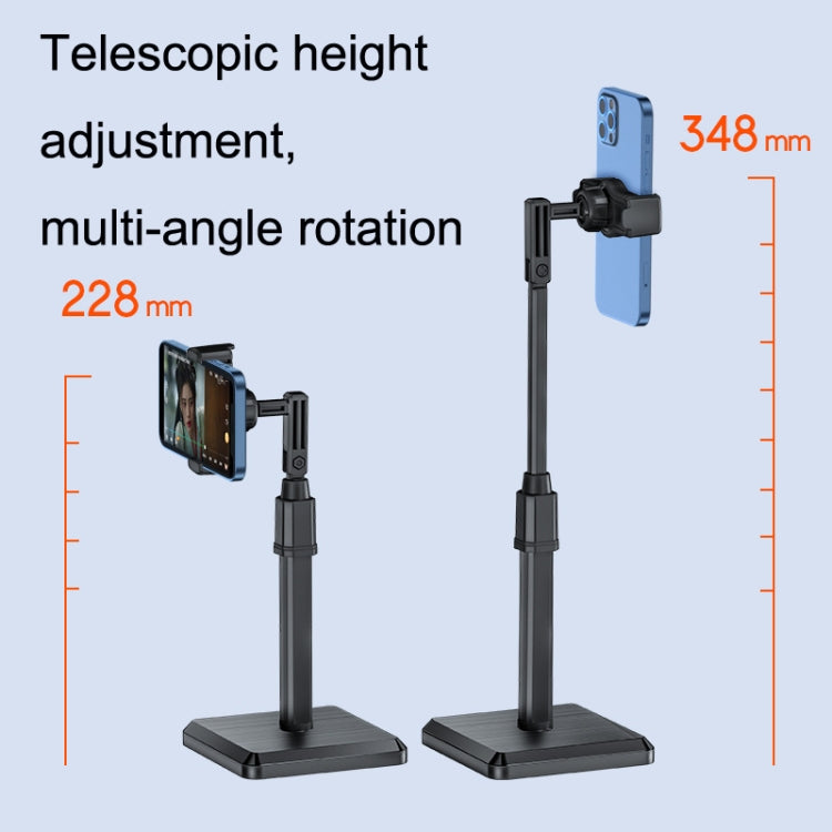 2 PCS Desktop Mobile Phone Live Broadcast Bracket Online Class Telescopic Floor Stand(Dark Green) - Consumer Electronics by buy2fix | Online Shopping UK | buy2fix