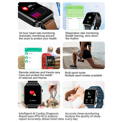 LOANIY E86 1.7 Inch Heart Rate Monitoring Smart Bluetooth Watch, Color: Red - Smart Wear by LOANIY | Online Shopping UK | buy2fix