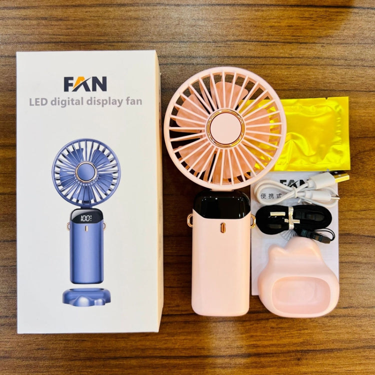 USB Handheld Digital Display Folding Aromatherapy Fan, Battery Capacity: 4000mAh(N15 Dark Green) - Consumer Electronics by buy2fix | Online Shopping UK | buy2fix