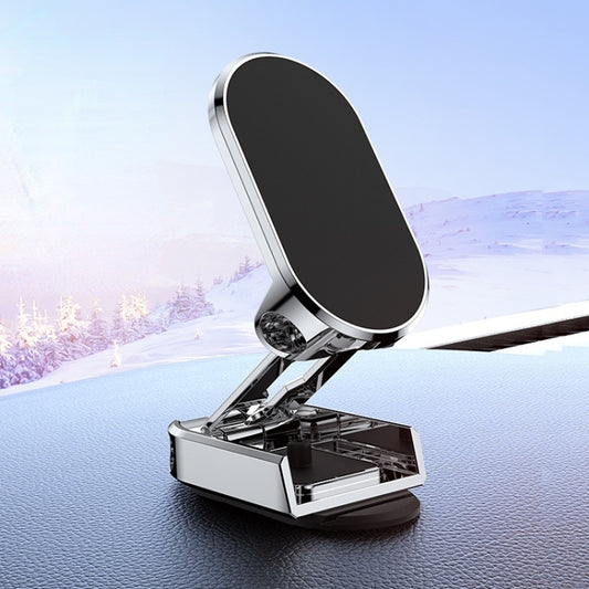 Vehicle Bracket Magnetic Navigation Bracket(Folding Silver) - In Car by buy2fix | Online Shopping UK | buy2fix